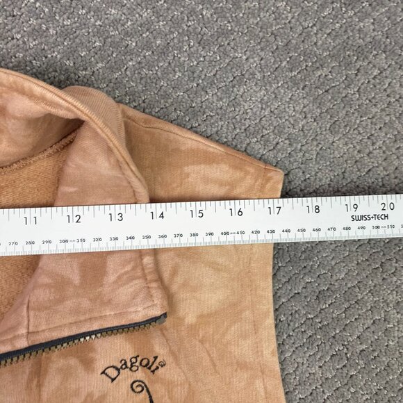 Dagoli Canada Vest Adult Unisex Large Brown Full Zip Tribal Tie Dye Sweatshirt - Picture 13 of 13